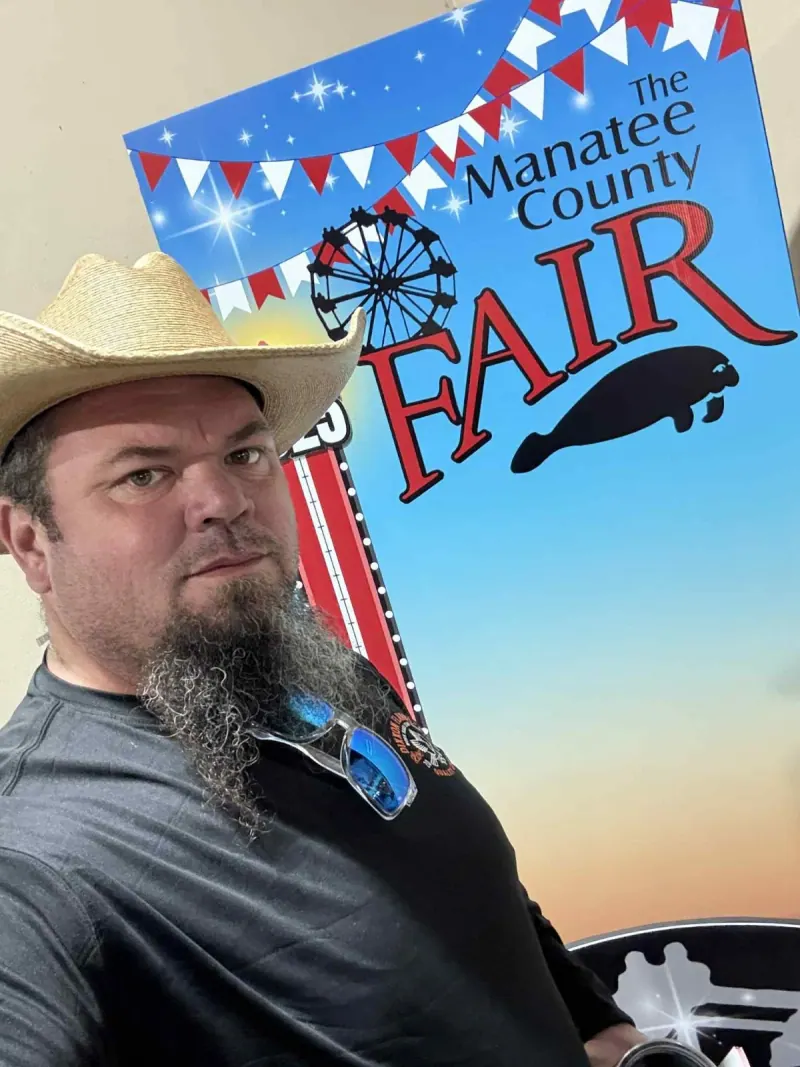 Brett Remmelsberger, owner of Redemption Plumbing Services, at the Manatee County Fair